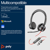 EAN 0197498429267 - HP Poly Blackwire 8225 Stereo Microsoft Teams Certified USB-C Headset +USB-C/A Adapter Alámbrico Diadema  imagen 6