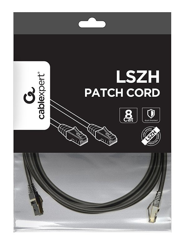 Gembird Cable De Red S/Ftp Cat. 8 Lszh Negro 2m Pp8-Lszhcu-Bk-2m