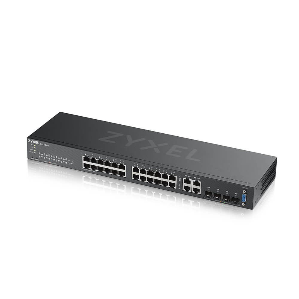 Zyxel Switch Gs2220-28 24 Port + 4x Sfp/Rj45 Gigabit L2