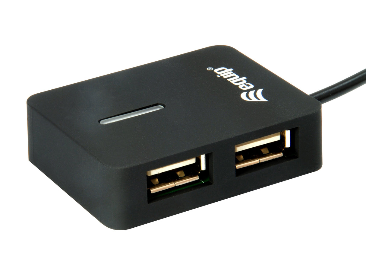 Equip Hub Usb 2.0 Life 4 Puertos Mini Hub Travel Negro 128952