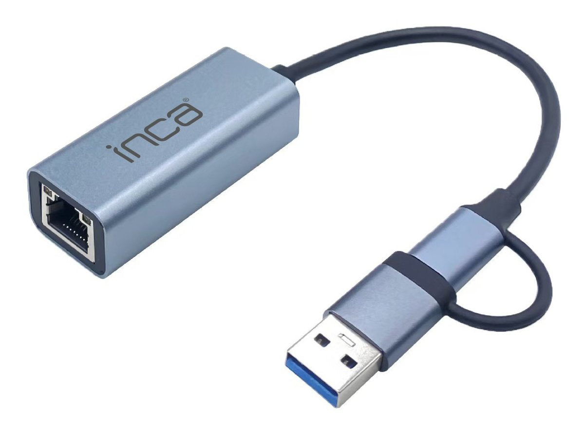 Inca Adaptador Iutp-01tx Ethernet > Usb Und Typ C Anschluss