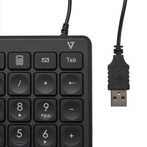Usb Numeric Keypad 22 Keys 6ft Perp Cable Calc/Tab/Back Space Keys