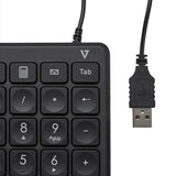 Usb Numeric Keypad 22 Keys 6ft Perp Cable Calc/Tab/Back Space Keys
