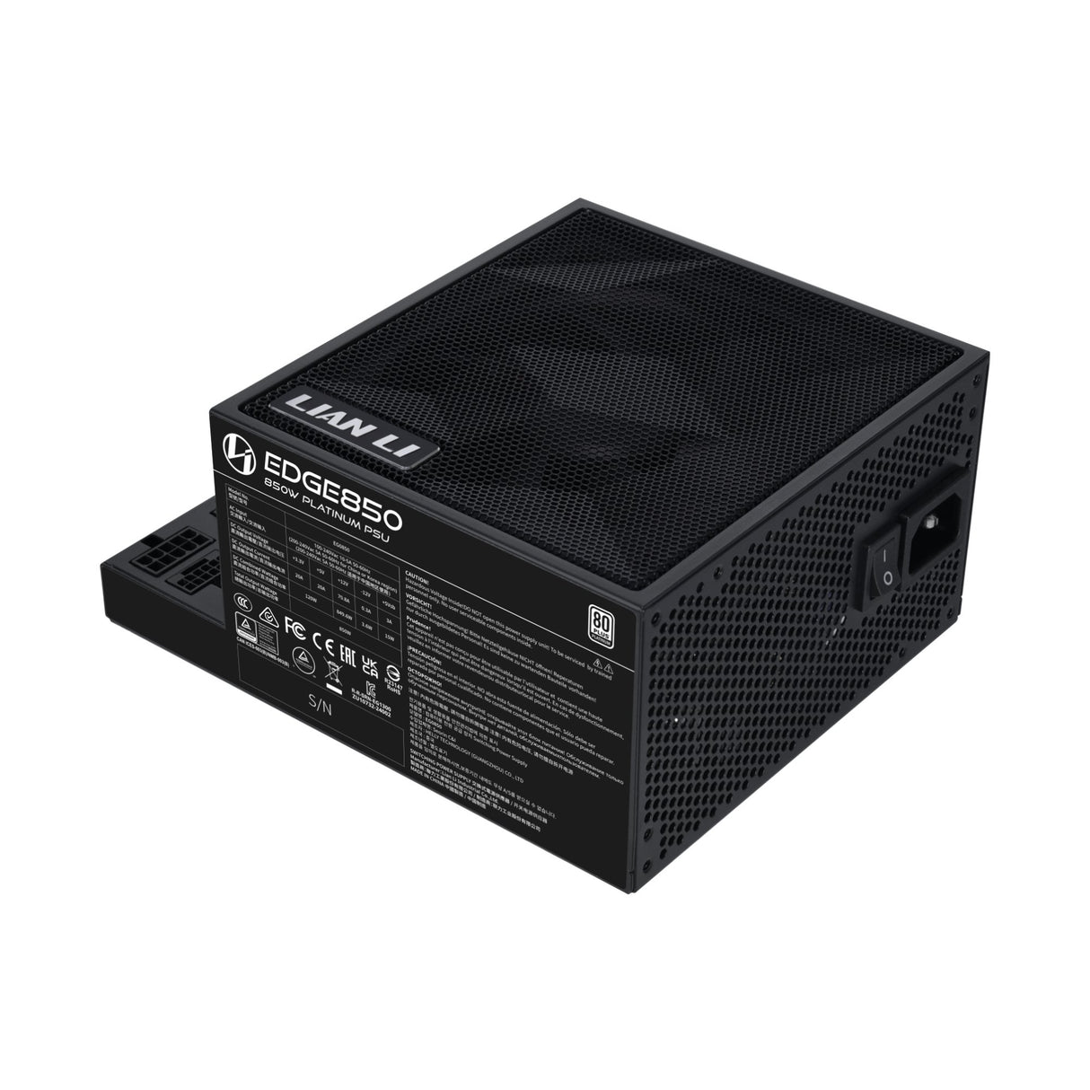 EAN 4718466015105 - Lian Li EG0850 unidad de fuente de alimentación 850 W 20-pin ATX SFX Negro imagen 2