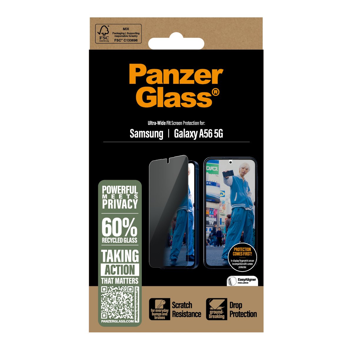 EAN 5715685017353 - PanzerGlass ® Privacy Screen Protector Samsung Galaxy A56 5G | Ultra-Wide Fit Protector de pantalla 1 pie imagen 3