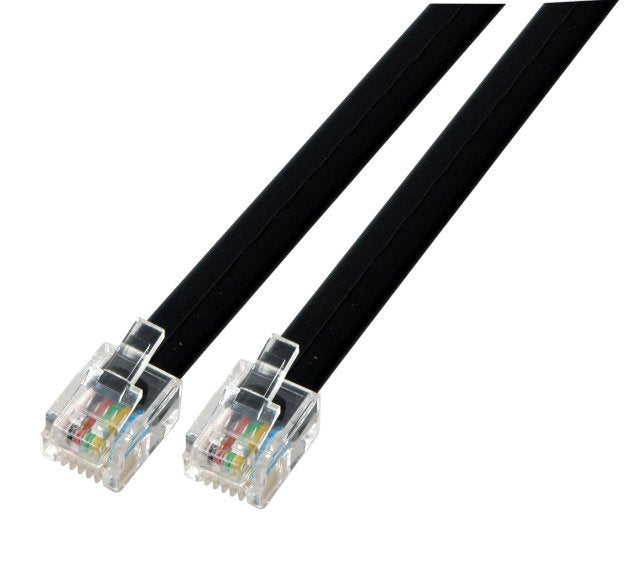 Efb Modularcable Schwarz, 2 X Rj11 (6 4) Stecker, 1:1, 0,2 M