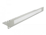 Delock Tira De Cepillo Para Administración De Cables De 19" Con Placa De Soporte De Cables 1u Gris