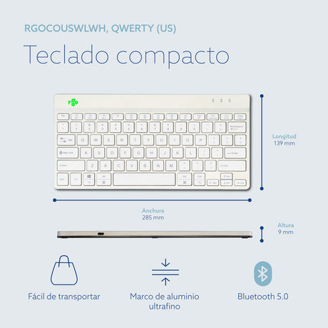 EAN 8719274491736 - R-Go Tools RGOCOUSWLWH teclado Oficina Inglés de EE. UU. imagen 14