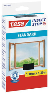 Tesa Fliegengitter Mandard Klettband 1,1x1,3m Anthrazit
