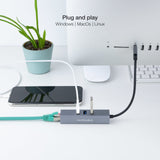 Nanocable Adaptador De Red Usb 3.0 A Ethernet Gigabit 10/100/1000 Mbps + 3 Puertos Usb 3.0