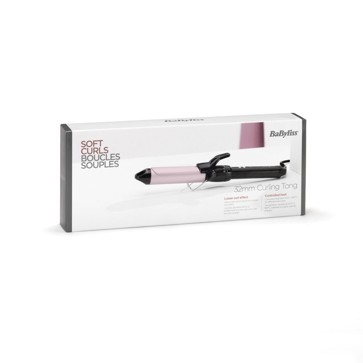 EAN 3030050069426 - BaByliss Pro 180 SublimвЂ™Touch 25 mm Rizador de pelo Caliente Negro, Rosa 1,8 m imagen 4