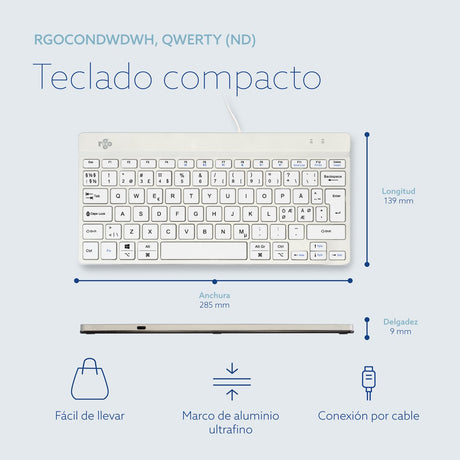 EAN 8719274492054 - R-Go Tools RGOCONDWDWH teclado Oficina USB Holandés imagen 12