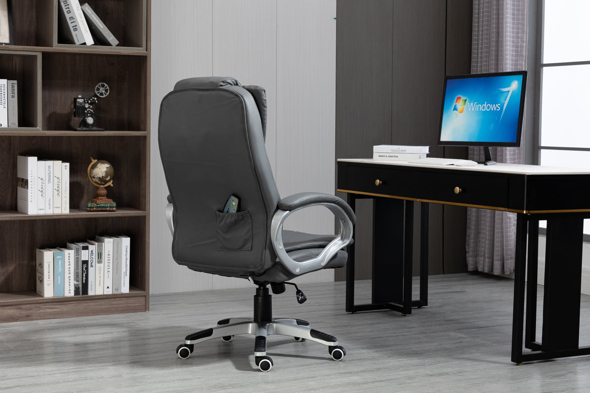 Silla  Activejet De Oficina Calefactable Con Masaje Yk7304 Gris