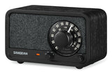 Sangean Wr-8 Roble De Medianoche Radio Analógica De Madera Con Am Fm Bluetooth