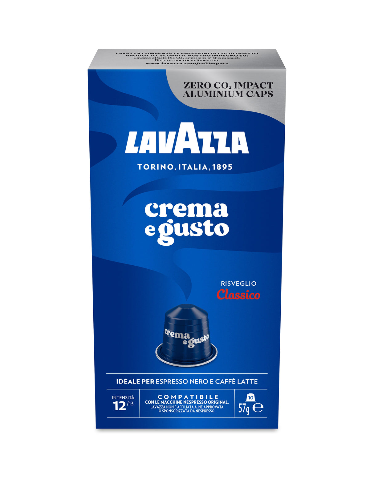 Cápsula Lavazza Crema E Gusto Clásico Para Cafeteras Nespresso Caja De 10
