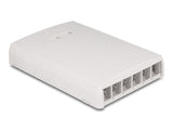 Keystone Leergehäuse Aufputz 6 Port Für Glasfaser Und Netzwerk Weiss