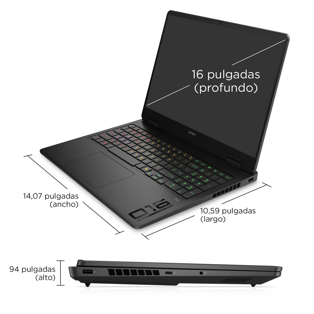 EAN 199251567223 - HP OMEN Gaming Laptop 16-am0037ns Intel Core Ultra 7 255H 40,6 cm (16") 2K 32 GB DDR5-SDRAM NVIDIA GeForce imagen 7