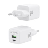 Aisens Cargador Gan 30w, 1xusb-C Pd3.0 Qc4.0, 1xusb-A Qc3.0, Blanco