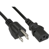 Cable De Alimentación Inline, Enchufe De Ee. Uu. A Conector Iec C13 De 3 Pines, Negro, 5,0 M