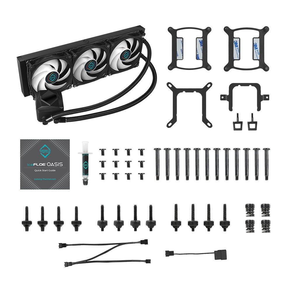 EAN 1230000071925 - Iceberg Thermal IceFLOE OASIS 360 Procesador Sistema de refrigeración líquida todo en uno 12 cm Negro 1 p imagen 16
