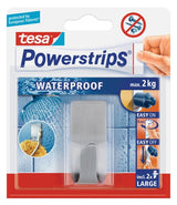 Tesa Powerstrips - Gancho Adhesivo De Acero Inoxidable Impermeable