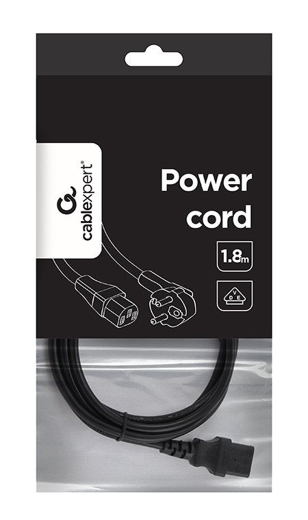 Gembird Cable Alimentacion Chuco Pc-186-Vde   1.8metros - Negro