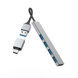 Hama 00200141 Hub De Interfaz Usb 3.2 Gen 1 (3.1 Gen 1) Type-A 5000 Mbit/S Gris