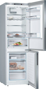Bosch Home Kge36aica Series 6, Combinación De Enfriamiento/Congelador De Acero Inoxidable Kge36aica