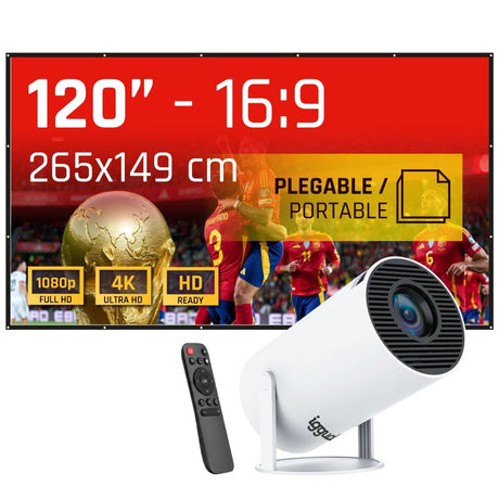 EAN 2521052419063 - iggual IGG318973+IGG318126 videoproyector 120 lúmenes ANSI 720p (1280x720) Blanco imagen 1