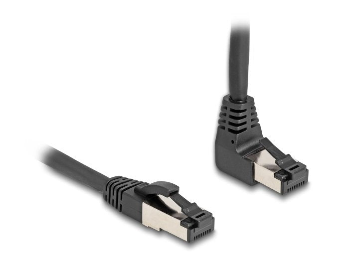 Delock Rj45 Cable De Red Cat.8.1 S/Ftp 90° Unten Angular / Gerade 1 M Negro
