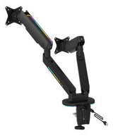 Deltaco Monitorhalt. M. Federung F. 2 Mon. Rgb Schwarz