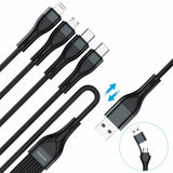 EAN 4252011908172 - 4smarts 541023 cable USB 1,2 m USB A/USB C USB C/Micro USB-A/Lightning Negro imagen 3