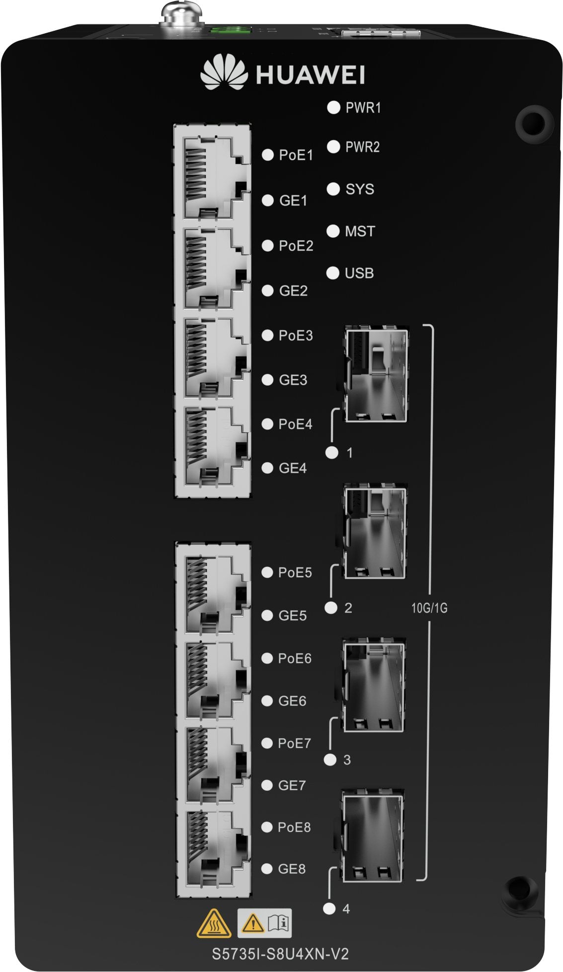 S5700 Series Ethernet Switch - 8*10/100/1000base-T Ports, 4*10ge Sfp+ Ports, Poe++, Din Rail Mountin