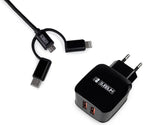 EAN 8436586740702 - SUBBLIM SUB-CHG-1ZWC02 cargador de dispositivo móvil Universal Negro Corriente alterna Carga rápida Inter imagen 1
