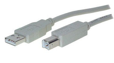 Cable Usb2,0 A - B (M/M) 3m Impresora Negro Gris