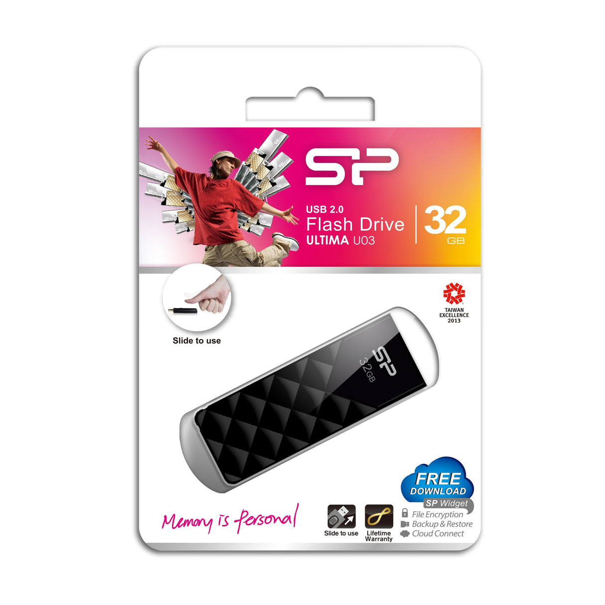 Pendrive Silicon Power U03 Usb 2.0 32gb Negro