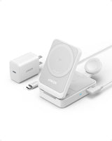 Cargador Magnetico Anker Maggo 15w 3in1 Blanco