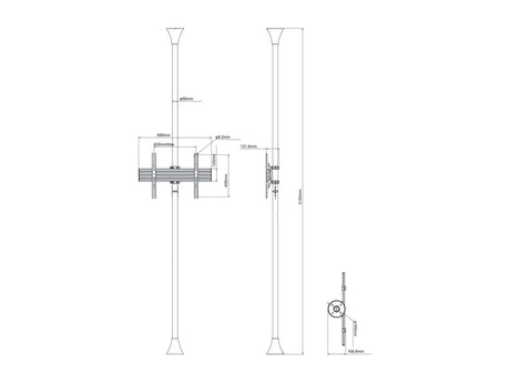 EAN 7350073733620 - Multibrackets 3620 soporte para pantalla de señalización 165,1 cm (65") Negro imagen 15