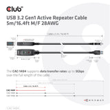 EAN 8719214471774 - CLUB3D CAC-1404 cable USB USB 3.2 Gen 1 (3.1 Gen 1) 5 m USB A Negro imagen 4