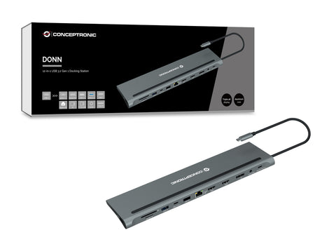EAN 4015867229545 - Conceptronic DONN17G base para portátil y replicador de puertos Alámbrico USB 3.2 Gen 1 (3.1 Gen 1) Type- imagen 7