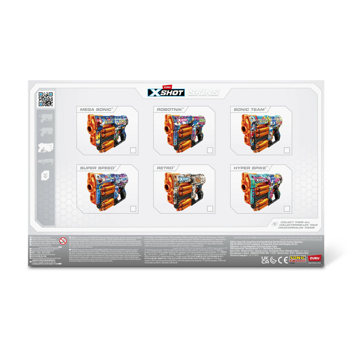 X-Shot-Skins Dread Sonic (12 Darts) Robotnik