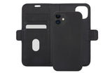 Dbramante1928 New York Funda Con Tapa Para Teléfono Móvil 2 En 1 Cuero Pebble De Grano Completo Negro Noche Para Apple Iphone 11 Xr