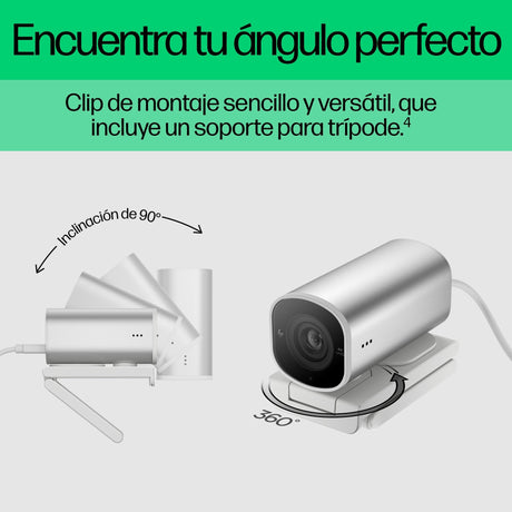 EAN 0196548527304 - HP 960 4K Streaming Webcam cámara web 8 MP 3840 x 2160 Pixeles USB Plata imagen 17