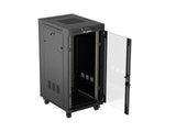 Lanberg Rack Cabinet 19" Free-Standing 24u 600x800 Flat Pack With Glass Door Lcd Negro V2