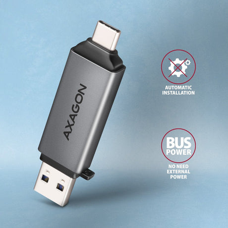 EAN 8595247907134 - Axagon CRE-DAC USB-C+ USB-A 5 Gbps MINI card reader 2-slot & lun SD/microSD lector de tarjeta USB 3.0 Typ imagen 5