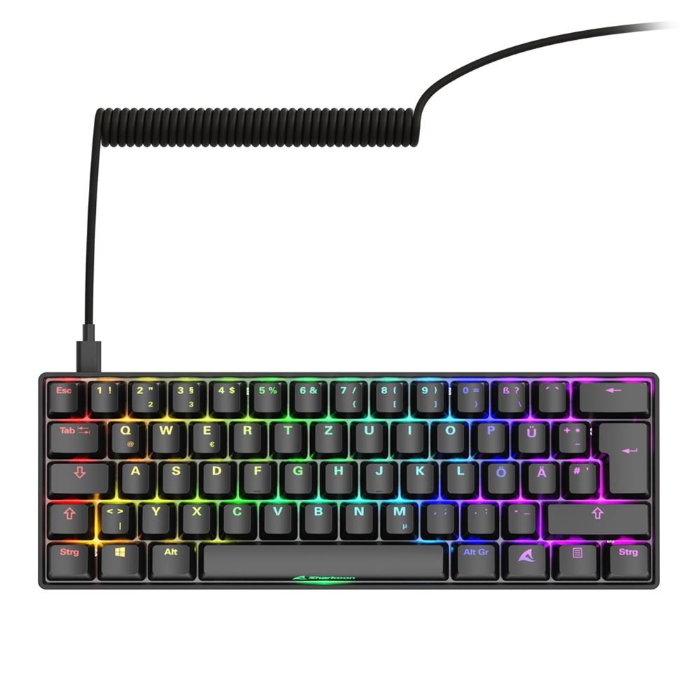 Sharkoon Skiller Sgk50 S4 Gen2, Teclado De Juegos Negro, De-Layout, Gateron Yellow 4044951041923