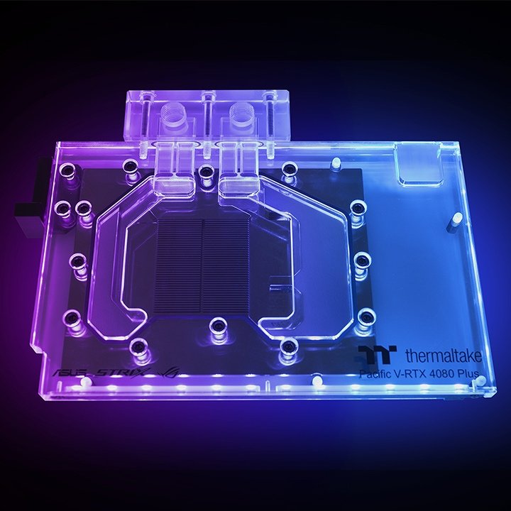 Thermaltake Pacific V-Rtx 4080 Plus (Asus Rog & Tuf) Gpu Water Block, Refrigeración Por Agua Transparente Cl-W380-Pl00sw-A