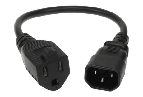 EAN 5704174469292 - Microconnect PE110403SJTC14-IT cable de transmisión Negro 0,3 m NEMA 5-15R C14 acoplador imagen 1