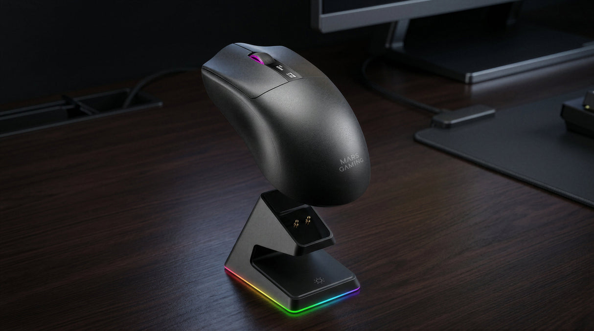 Raton Optico Wireless Mmwelite Negro Mars Gaming