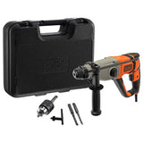 Black+Decker Behs02k-Qs, Martillo Perforador Negro/Naranja